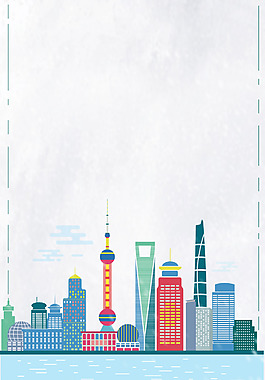 上海風(fēng)景手繪圖片